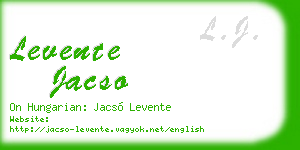 levente jacso business card