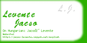 levente jacso business card